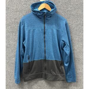 Adidas Men's Lissom Ho Fl Jk Hooded Jacket Size Medium Blue/ Gray